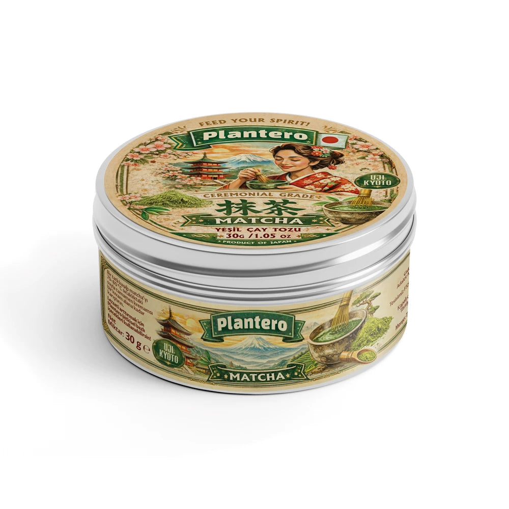 Plantero Saf Matcha Tozu ( Japonya'dan, 30g, 20 servis)