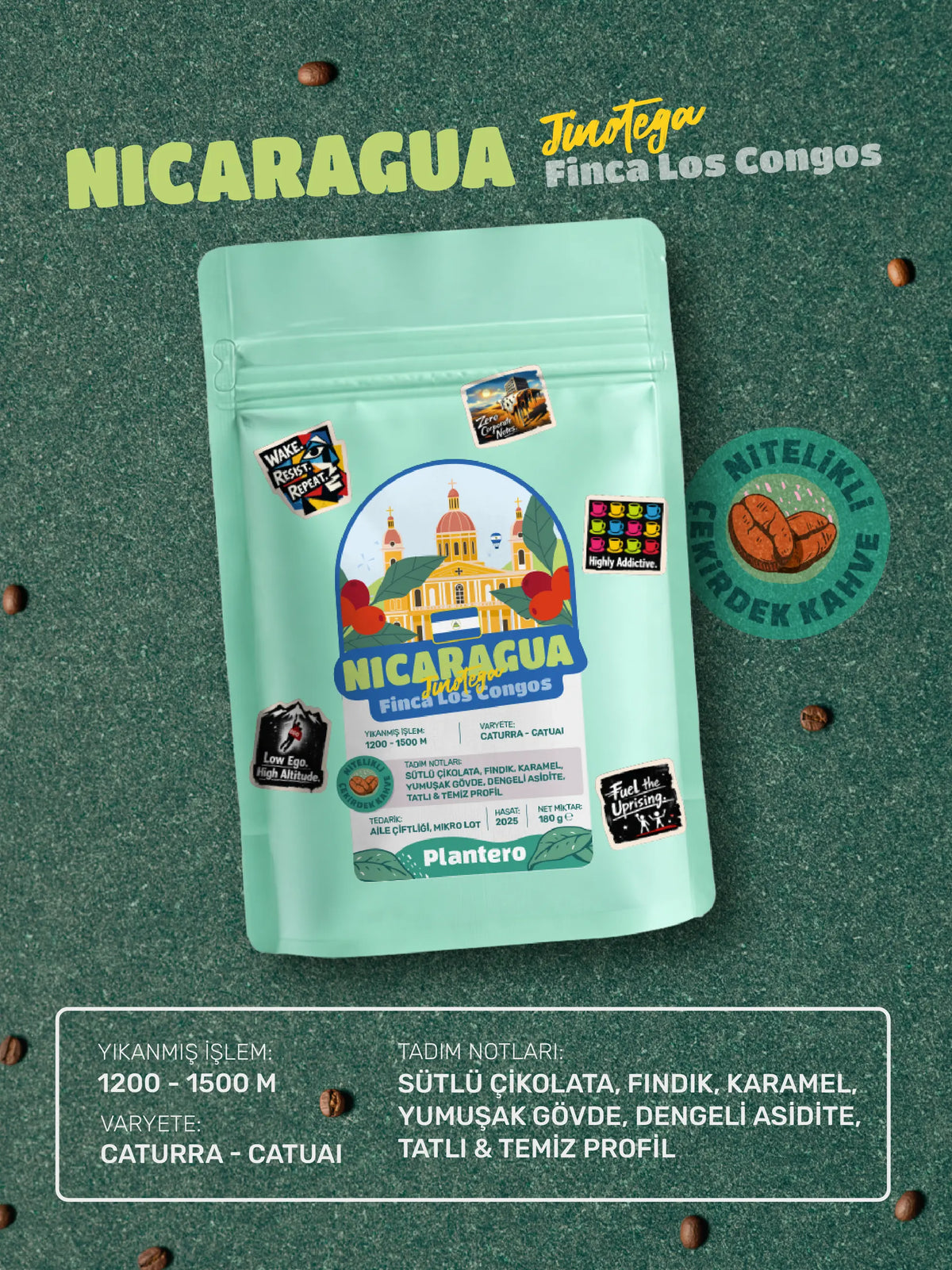 Plantero Nitelikli Dünya Kahveleri Serisi (180g, Taze Kavrulmuş, Artizan Üretim)