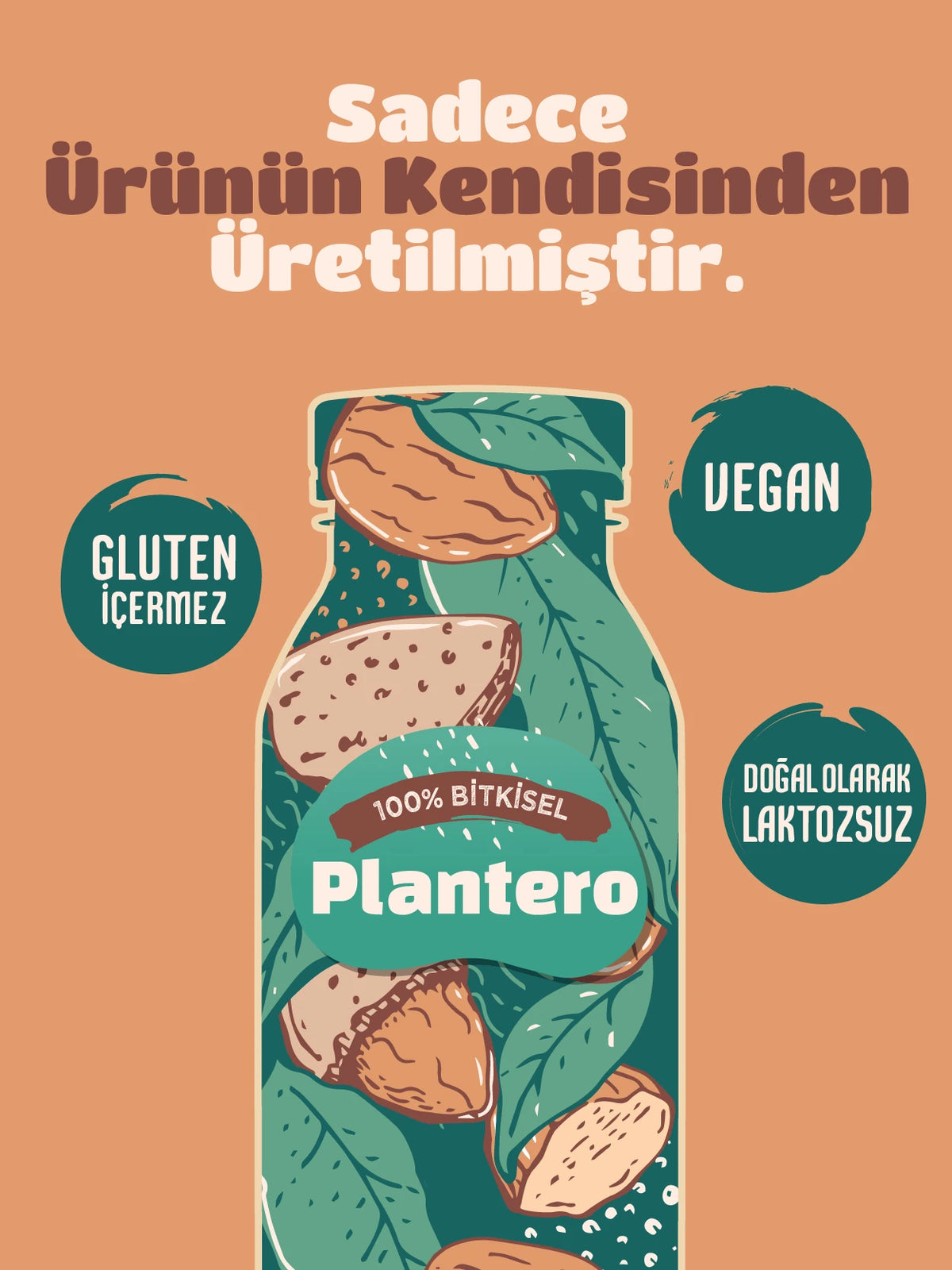 Plantero Bitkisel Süt Bazı Badem